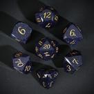 Conjunto de dados DND UDIXI Gemstone Blue Sandstone 7 unidades com estojo