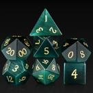 Conjunto de dados DNDND Cat's Eye Gemstone de 7 peças com estojo para DND