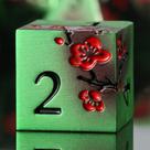 Conjunto de dados DNDND Metallic Flowers com estojo de presente D&D, 7 unidades
