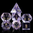 Conjunto de dados DNDND Zircon Glass de 7 peças para masmorras e dragões
