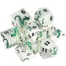 Conjunto de Dados DNDWoW Dragão Esmeralda Voador 7 Peças em Metal