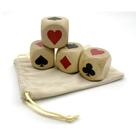 Conjunto de dados Euchre Trump Marker UAYBABU de madeira 4 cm transparente
