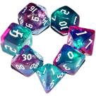Conjunto de dados Galaxy Dark Green Mix Purple Crystal Resin DND