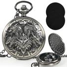Conjunto de Dados Kabinka DND - 7 Peças de Metal para RPG com Relógio de Bolso