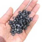 Conjunto de dados Mini 5mm D6 Solid Black 100 unidades para jogo de tabuleiro Conjunto de dados Mini 5mm D6 Solid Black 100 unidades para jogo de tabuleiro