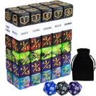 Conjunto de dados ORUNI Magic Counter 63 unidades com bolsa de veludo MTG TCG