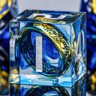Conjunto de dados OUKELANWO Magic Lord Rings DND com caixa de 7 unidades de resina