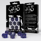 Conjunto de Dados para Jogos Q Workshop Cats Meowster Índigo Ouro