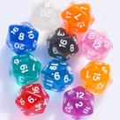 Conjunto de dados poliédricos 10PC D20 22mm para jogos de mesa DND RPG MTG Conjunto de dados poliédricos 10PC D20 22mm para jogos de mesa DND RPG MTG