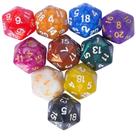 Conjunto de dados poliédricos 10PC D20 22mm para jogos de mesa DND RPG MTG