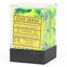 Conjunto de Dados Poliedricos Chessex DND 12mm Gemini - Verde/Amarelo Conjunto de Dados Poliedricos Chessex DND 12mm Gemini - Verde/Amarelo