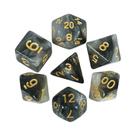 Conjunto De Dados Poliedricos Com Tema Galáctico, Efeito Colorido Do Universo Para Jogos De