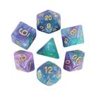 Conjunto De Dados Poliédricos Com Tema Galaxy, Efeito Colorido Do Universo Para Jogos De Tabuleiro,