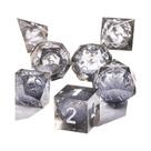 Conjunto De Dados Poliédricos De Folha De Ouro Verde Para Dungeons And Dragons Galaxy DnD Liquid