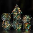 Conjunto de Dados RPG Cusdie DND 7 Peças Poliédricas com Caixa de Presente