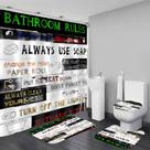 Conjunto de decoração de acessórios de banheiro Cortina de chuveiro AZHM Letter