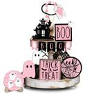 Conjunto de decoração de bandejas de Halloween em camadas Umigy Cute Ghost, 15 unidades
