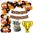 Conjunto de decoração de festa de basquete 74 peças - papel alumínio e látex