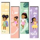 Conjunto de decoração de parede SHLINCO Inspirational Black Girl x4 30x8cm