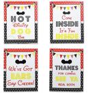Conjunto de decoração orangedolly Mickey Mouse Birthday Signs 8x10
