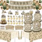 Conjunto de Decoração para Festa Tema Exército Diosnase para 20 Convidados Conjunto de Decoração para Festa Tema Exército Diosnase para 20 Convidados