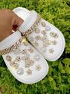 Conjunto De Decoração Para Sapatos Com 26 Peças De Strass, Corrente De Urso E Coração Para Sandálias