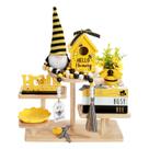 Conjunto de decoração SYNCVIBE Bee Tiered Tray Decor, 8 peças, primavera e verão