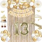 Conjunto de decorações de aniversário de 13 anos de julho para meninas