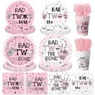 Conjunto de decorações de festa Bad Two the Bone 2nd Birthday Girl Conjunto de decorações de festa Bad Two the Bone 2nd Birthday Girl