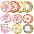 Conjunto de decorações de festa Boocikey Floral Tea Party 16 convidados