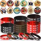 Conjunto de decorações de festa Capoda Pirate com 30 pulseiras e 30 pinos