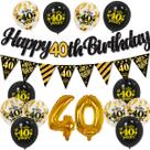 Conjunto de decorações de festa de aniversário de 40 anos, 14 unidades