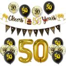 Conjunto de decorações de festa de aniversário de 50 anos, 12 unidades Conjunto de decorações de festa de aniversário de 50 anos, 12 unidades