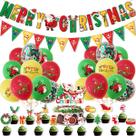 Conjunto de decorações de festa de Natal, 38 unidades com 18 balões de látex Conjunto de decorações de festa de Natal, 38 unidades com 18 balões de látex