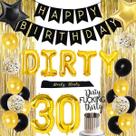 Conjunto de decorações de festa Dirty Thirty Birthday 30 Years Old