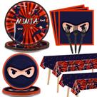 Conjunto de decorações de festa Ninja Birthday Party 98 peças