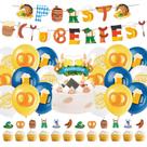 Conjunto de decorações de festa Oktoberfest 29 unidades com 15 balões de látex Conjunto de decorações de festa Oktoberfest 29 unidades com 15 balões de látex