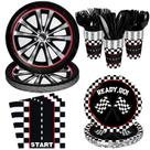 Conjunto de decorações de festa Race Car Birthday serve de 25 a 175 unidades