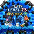 Conjunto de decorações de festa Vlipoeasn 13th Birthday Video Game Boys