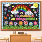 Conjunto de decorações de quadro de avisos Chiisong Flower Rainbow