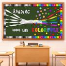 Conjunto de decorações de quadro de avisos de leitura Pasimy 77 unidades Spring