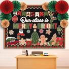 Conjunto de decorações de quadro de avisos de Natal Eersida de 67 peças