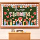 Conjunto de decorações de quadro de avisos Spread Kindness 60 unidades