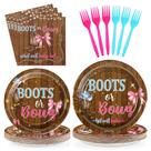 Conjunto de decorações de revelação de gênero: botas ou laços gregos, 96 unidades