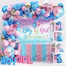 Conjunto de decorações Gender Reveal, 92 unidades com caixa de bebê e letras