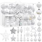 Conjunto de decorações para árvores de Natal ShareConn 100 unidades brancas