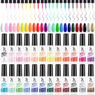 Conjunto de delineador de gel SXC Cosmetics de 24 cores para arte de unhas com pincel