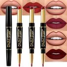 Conjunto de delineador de lábios e batom evpct Dark Ruby Matte 24h Waterproof
