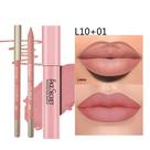 Conjunto De Delineador Labial Fosco De Longa Duração À Prova D'água Feminino E Batom Maquiagem De