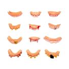 Conjunto De Dentes De Halloween 12 Peças - Dentadura Falsa Engraçada De Vampiro Para Cosplay,